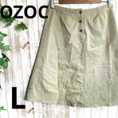 【OZOC】オゾック ミニスカ L フロントボタン Aライン 美品