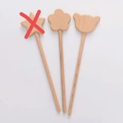 ウッドスティック　ウッドステッキ　はな　クマ　木製のサムネイル