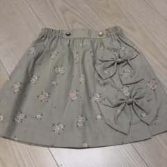 リボン付き花柄スカート100cmのサムネイル
