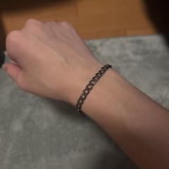 チェーンブレスレット ブラックカラー(古着)のサムネイル