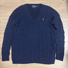 ラルフローレン レディース XS ニット ネイビー - メルカリ