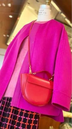 drawer リバーシブルクルーネックコート 36 ピンク - メルカリ