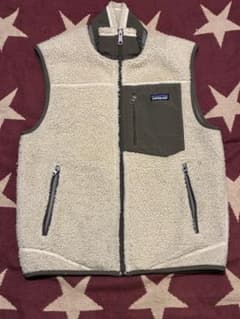 patagonia フリースベスト アイボリー クリーム色 - メルカリ