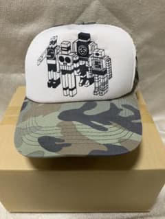 レア　00年オールドステューシーSTUSSYメッシュキャップ　ロボットキャップ レア 00年オールドステューシーSTUSSYメッシュキャップ ロボット