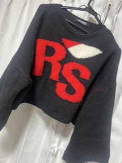 rafsimons ラフシモンズ RSロゴ クロップドニットセーター - メルカリ