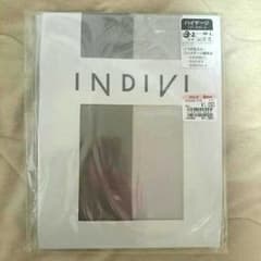 【新品】インディヴィ ストッキング パールグレー 2足のサムネイル