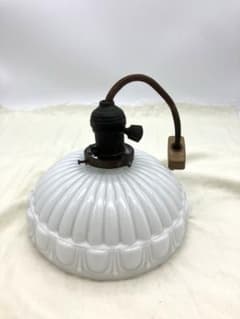 昭和レトロ　電笠 乳白ガラス　プレスガラス　セル巻き　古い電傘　ガラスシェード 昭和レトロ 電笠 乳白ガラス プレスガラス セル巻き 古い電傘 ガラス