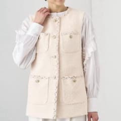 新品未使用 ANAYI アナイ ジレ ツイード　34のサムネイル