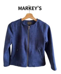 MARKEY'S ネイビー スエード風ジャケット　140cmのサムネイル