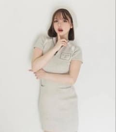 ワンピース andmary Eve knit mini dress ANDMARY Eve knit mini dress Gray - メルカリ