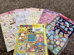 サンリオシール＋2026年3月始まりスケジュール帳セット　サンリオキャラクターズのサムネイル