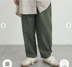 サマンサモスモス　帯電防止ウール混テーパードパンツ　Mサイズのサムネイル