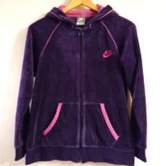 【NIKE】ベロア調ジップアップパーカー Mサイズ トレーニングウェアのサムネイル