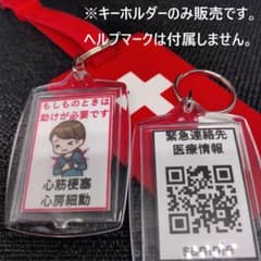 情報アクセスQRコード付き補助キーホルダー(50)心筋梗塞　心房細動　女性のサムネイル