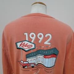 keboz/ケボズ 1992 スタジアムロゴ Tシャツ【L】オレンジ 厚手のサムネイル