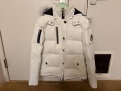 ムースナックルズ ダウンジャケット 2way リアルファー S ホワイト