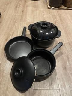 マスタークックけんこうなべ黒色 鍋 フライパン 3点セット マスタークックけんこうなべ黒色 鍋 フライパン 3点セット - メルカリ