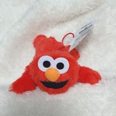セサミストリート ねそべりマスコット エルモ　タグ付き