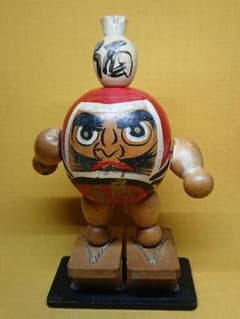 人形 ダルマ 達磨 木製 オブジェ 置物 インテリア 工芸品 美術品 A3015