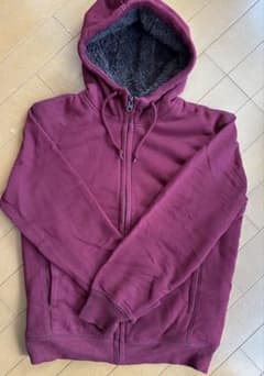 UNIQLO ユニクロ ボアフルジップパーカー ボルドー