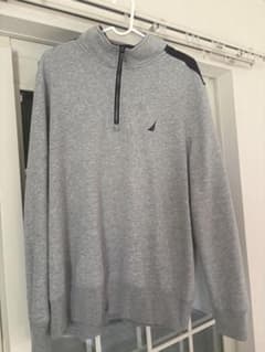 NAUTICA ハーフジップ スウェット グレーのサムネイル