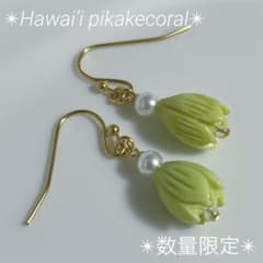 ❤️数量限定❤️ピカケピアス✴︎グリーン✴︎パール