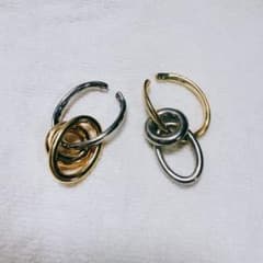 Gold and silver combination ear cuff