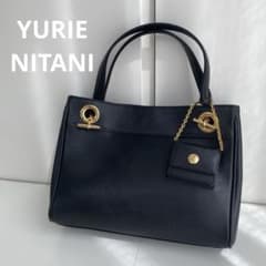 美品♡YURIE NITANI ハンドバック レザー ブラック ゴールド金具