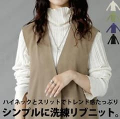 2/27値下げ！アンティカ　シンプルニット　薄手のサムネイル