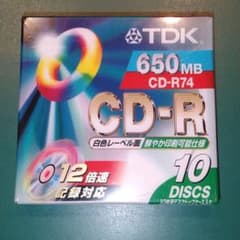 【未開封】TDK CD-R(日本製、青タフ) 12倍速 10枚のサムネイル