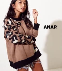 anap Chille アシメントリーレオパードニットのサムネイル
