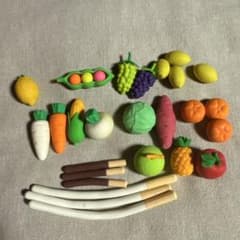 平成レトロ・フルーツと野菜の消しゴムセット - メルカリ