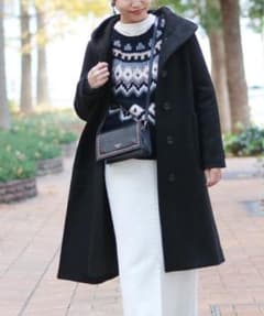 SLOBE IENA　PORTLAND フードコート　ロング　ブラックのサムネイル