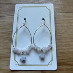 星モチーフのフープピアス ハンドメイドアクセサリーのサムネイル