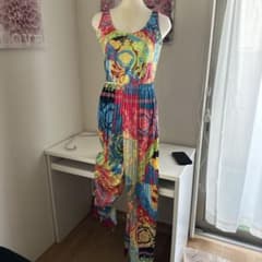 カラフルバロック柄ノースリーブジャンプスーツのサムネイル