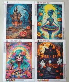 完成品】ハロウィン ダイヤモンドアート 4点セット 30×40 - メルカリ