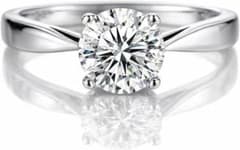 8号 ソリテールリング シルバー925 婚約指輪予行用に 一粒リング 