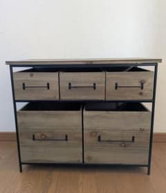 木製 アイアンウッド5ドロワーマルチラック 収納棚 ウッドキャビネット 木製 アイアンウッド5ドロワーマルチラック 収納棚 ウッドキャビネット