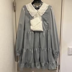 シークレットハニー　ベロア？ワンピース　ブルーグレーのサムネイル