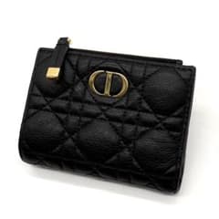 美品✨ディオール Caro ダリア ウォレット 二つ折り カナージュ 