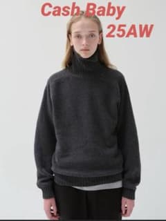 cash & barba ベビーカシミヤ タートルネックニット Charcoal - メルカリ