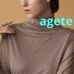 美品☆agete アガット ゴールド Y字ロングネックレス 10K レディース 