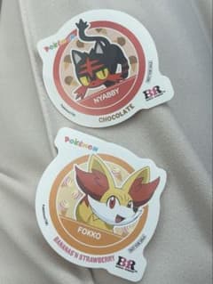 ポケモン サーティワン ステッカー ニャビー フォッコのサムネイル