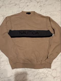 ち*ん様 NAUTICA ベージュ・ネイビー ニットセーターのサムネイル