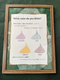 ウエディングドレス当て　説明文のサムネイル