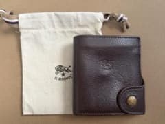 ラ*弟様 IL BISONTE 二つ折り財布 レザー ブラウンのサムネイル