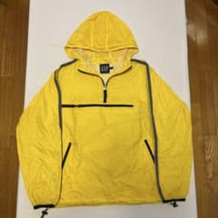 90s oldgap 명작 패커블 나일론 아노락 파커 옐로우