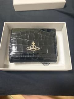 Vivienne Westwood 三つ折り財布 クロコ型押し ブラックのサムネイル