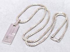 GUCCI グッチ Gロゴプレート　SV925ベネチアンチェーン　43041 GUCCI グッチ Gロゴプレート SV925ベネチアンチェーン 43041 - メルカリ