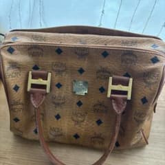 MCM ブラウン レザーバッグ　ボストンのサムネイル